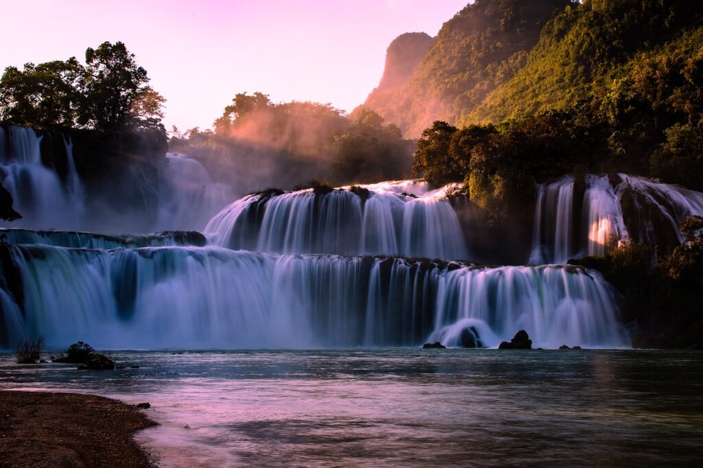 gioc village waterfall, waterfalls, water